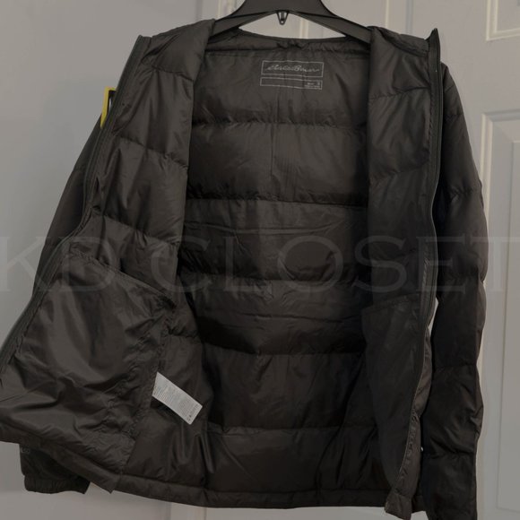 Men’s Hooded Down Black Jacket Eddie Bauer - Picture 6 of 14